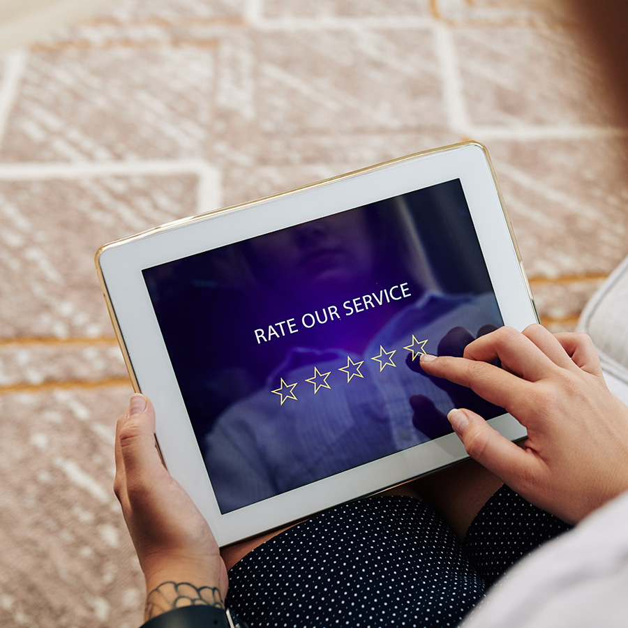 Rate Service on Tablet