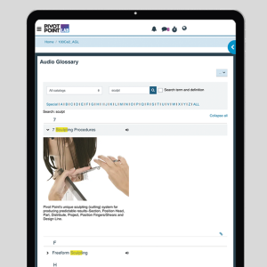 Audio Glossary in LAB on Tablet