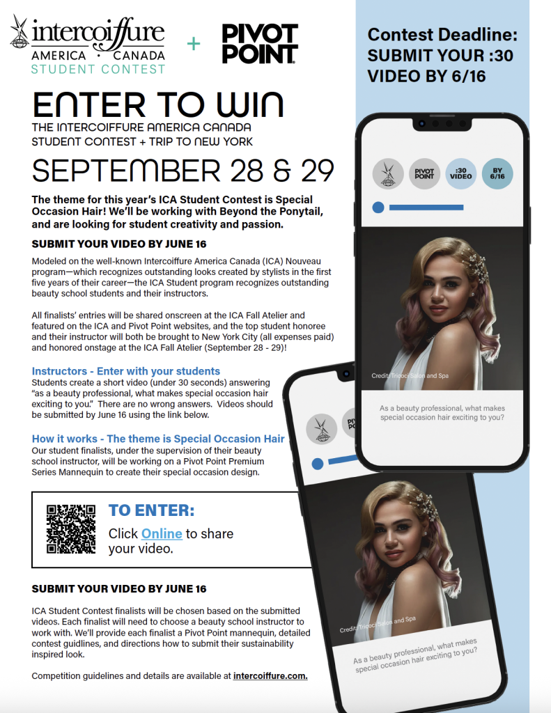 2025 Intercoiffure Student Contest Flyer